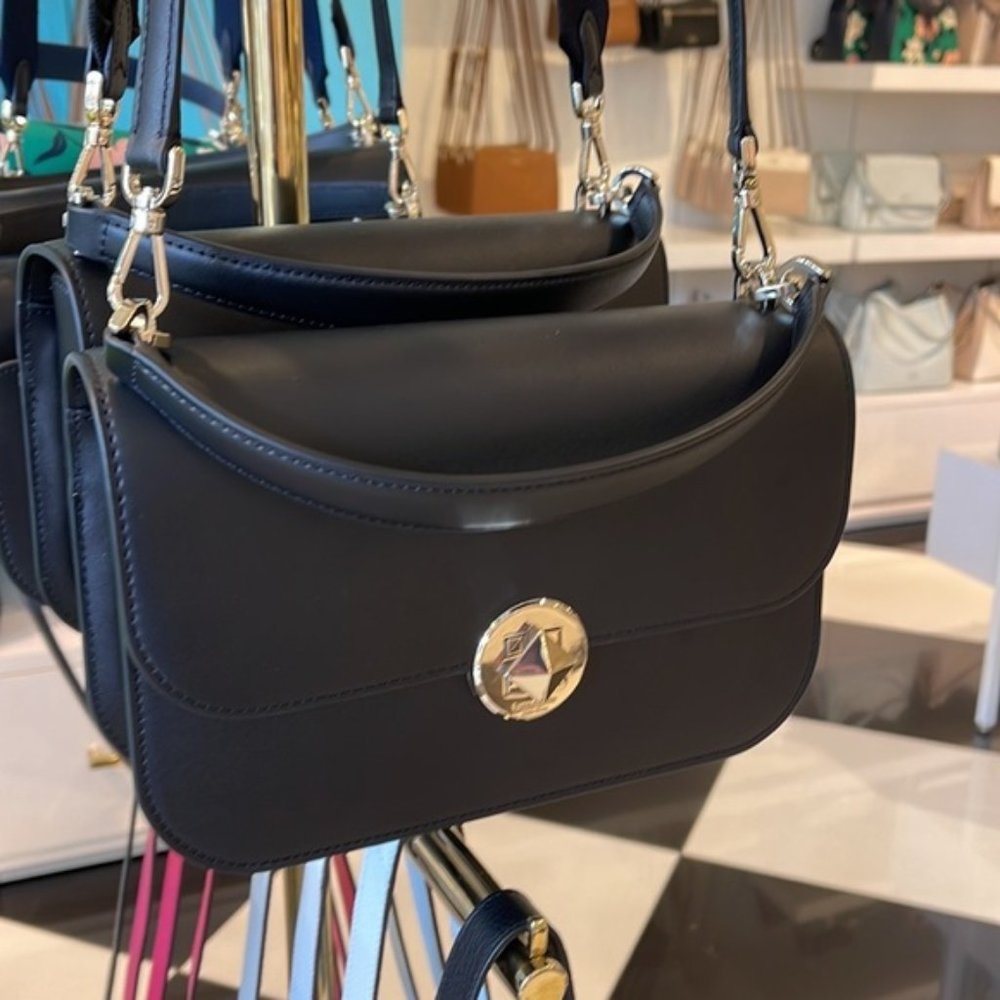 Kate Spade Flap Crossbody Smooth Leather Black - Picture 3 of 16